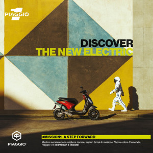 PIAGGIO 1 ELECTRIC - NEW COLOR FLAME MIX